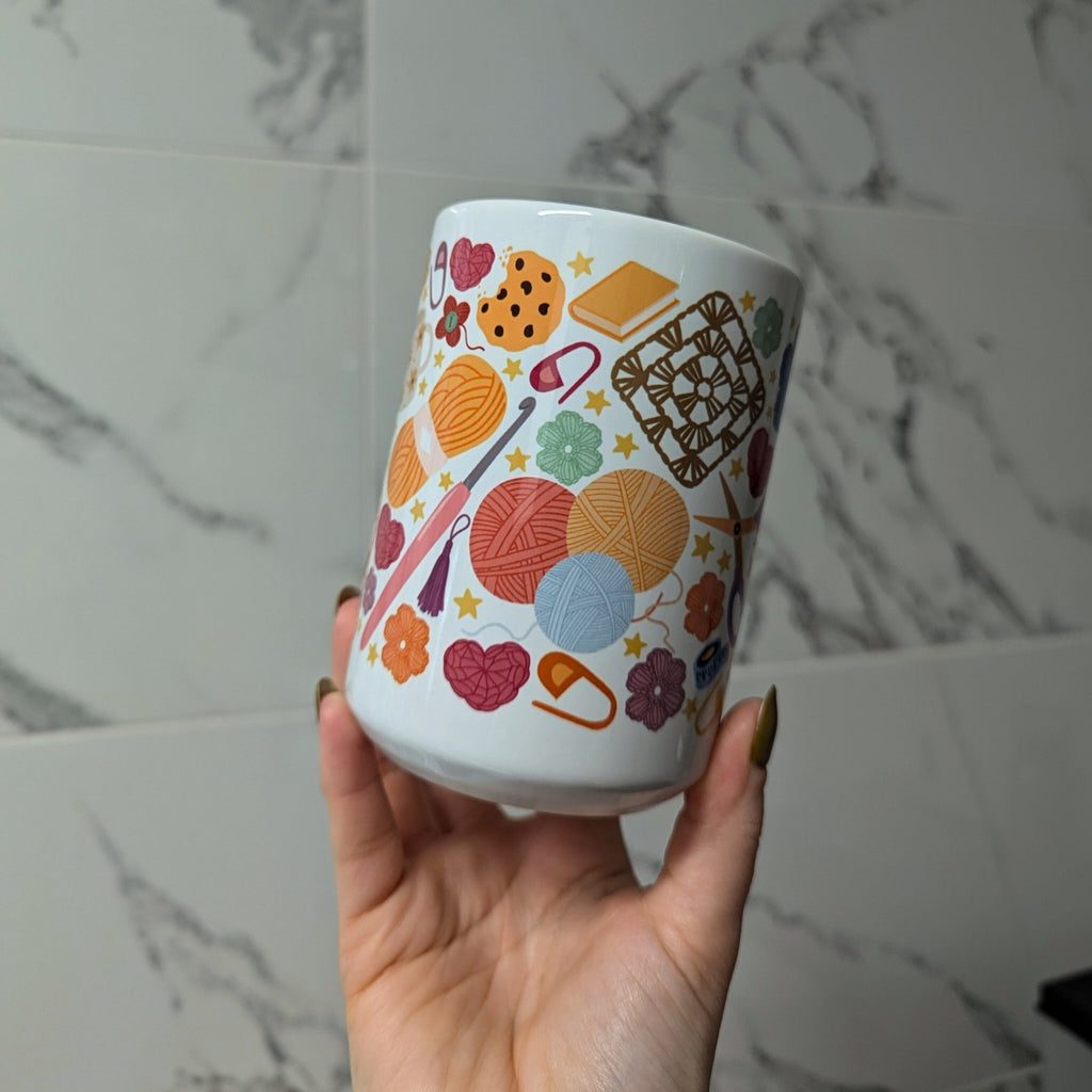 All Things Crochet Mug by Brunaticality - Ceramic 15oz Mug