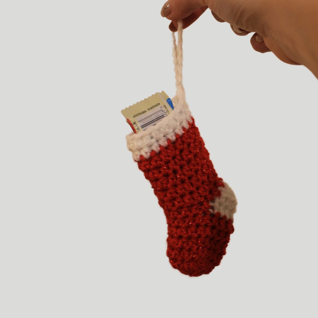 Crochet Surprise Stocking Christmas Tree Ornament Written Pattern, Crochet Stocking Written Pattern, Crochet, Brunaticality