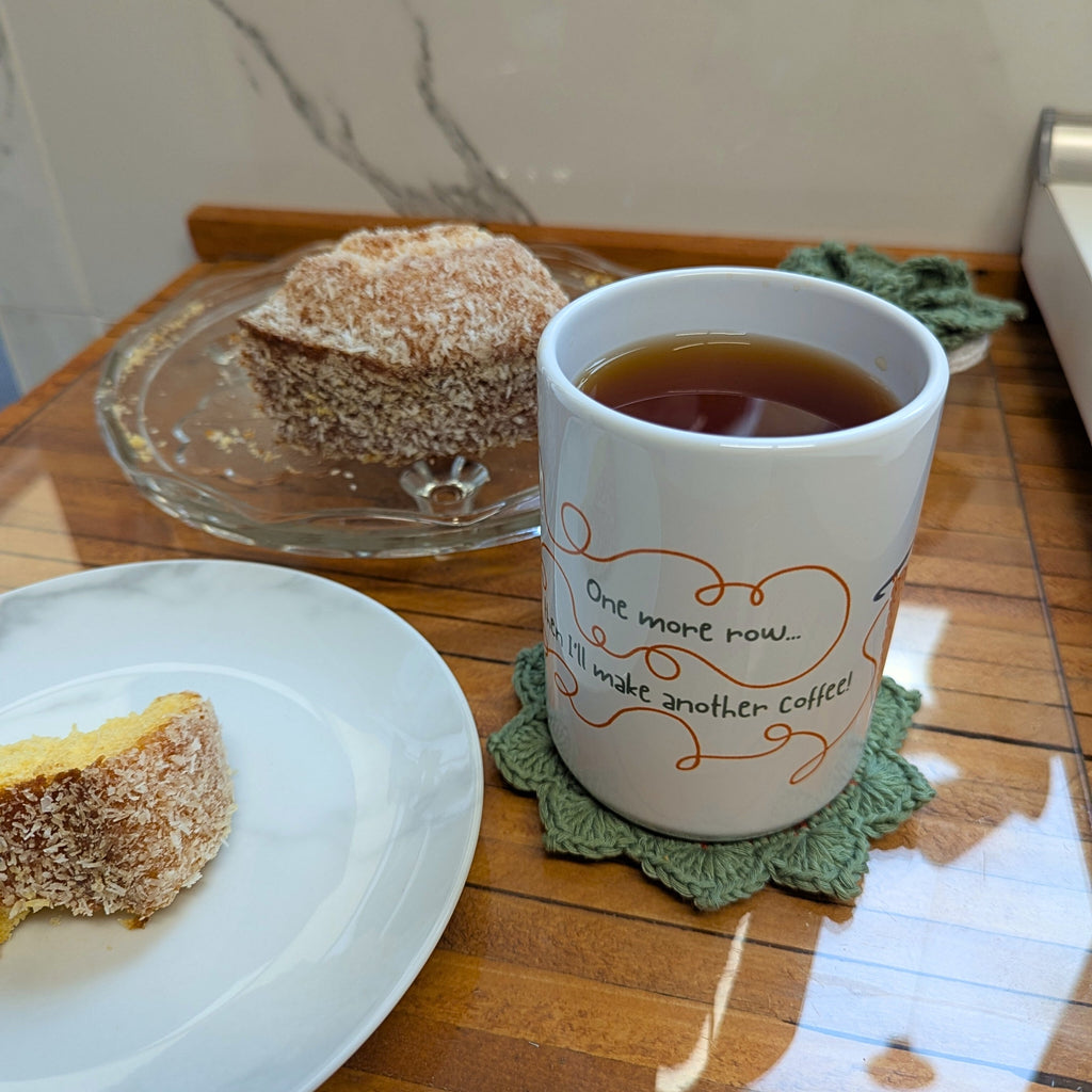One more row... Then I'll make another coffee! by Brunaticality - Ceramic 15oz Mug