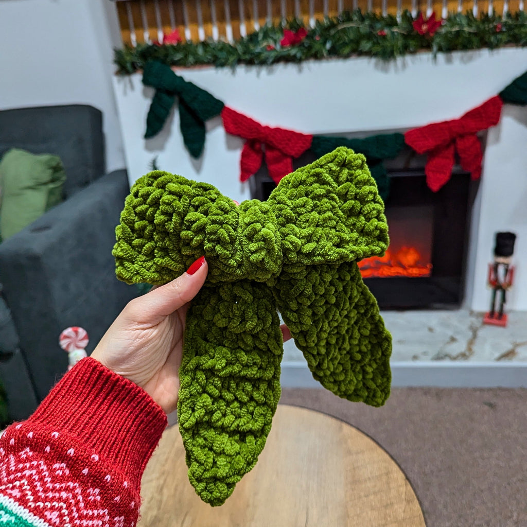 Crochet Bow Pattern, Crochet Bow Garland, Easy Crochet Bow Tie for Crochet Hair Accessories, Crochet Gifts - Brunaticality