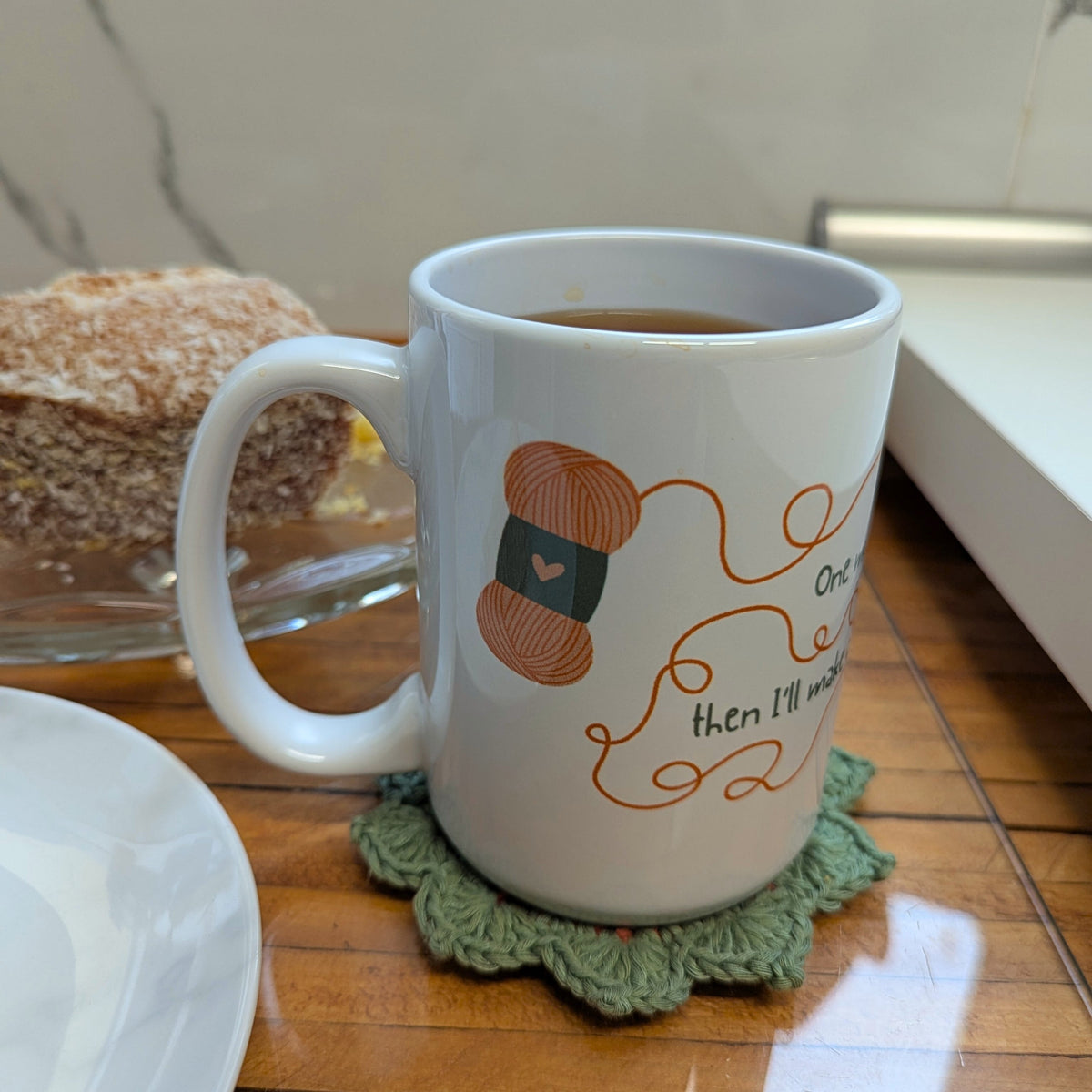 One more row... Then I'll make another coffee! by Brunaticality - Ceramic 15oz Mug