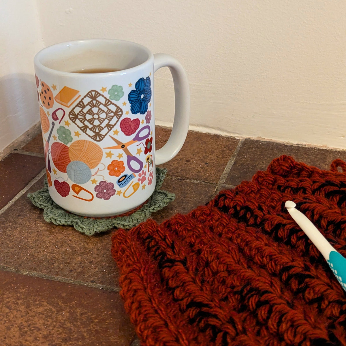 All Things Crochet Mug by Brunaticality - Ceramic 15oz Mug