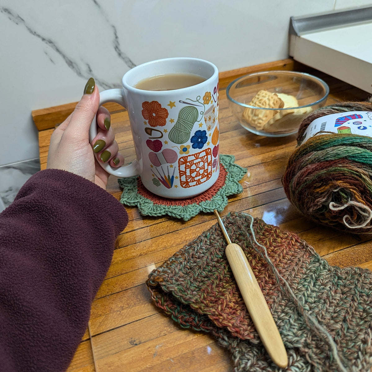 All Things Crochet Mug by Brunaticality - Ceramic 15oz Mug
