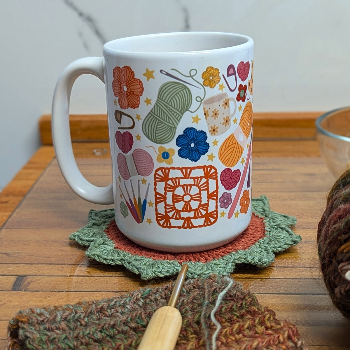 All Things Crochet Mug by Brunaticality - Ceramic 15oz Mug