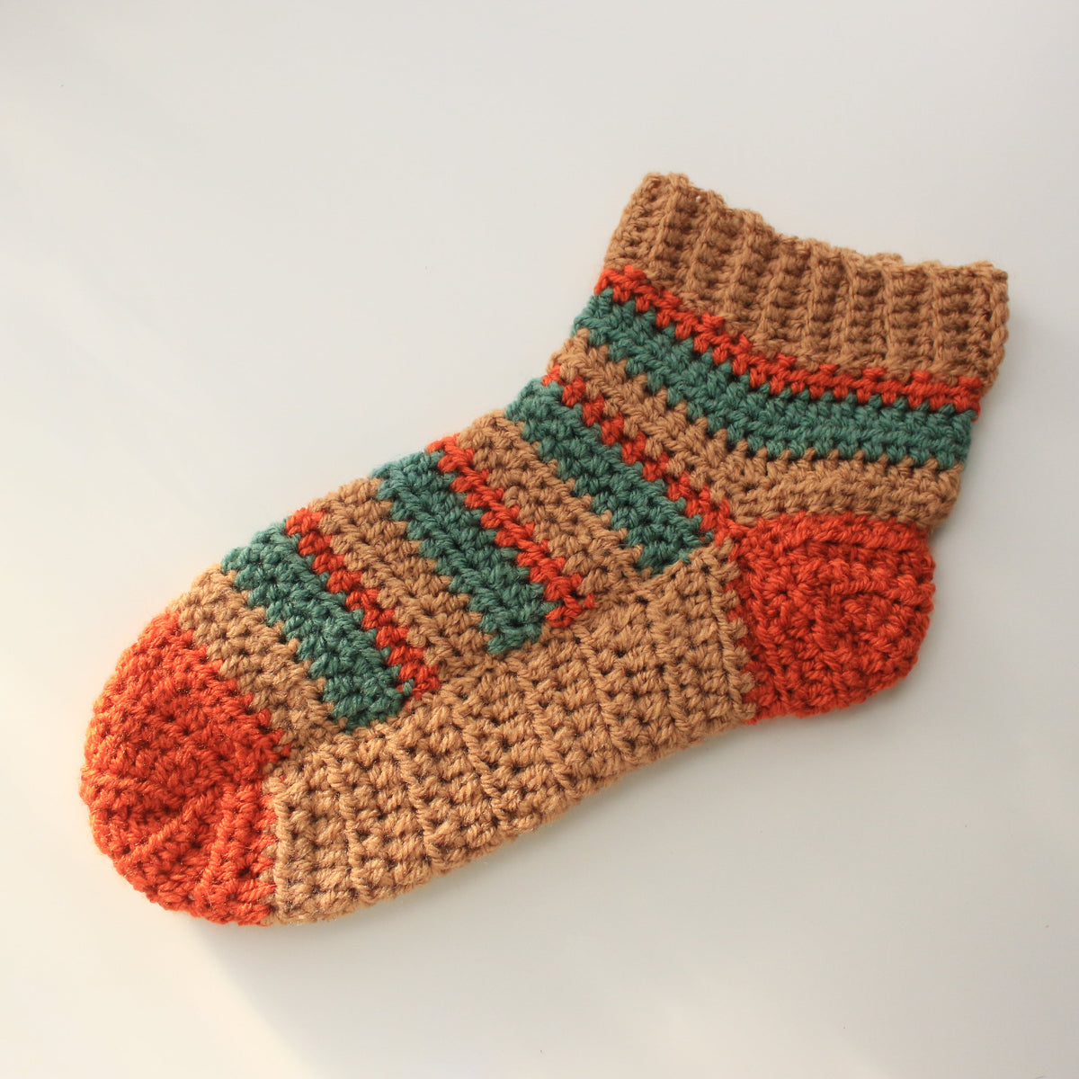Crochet Socks Written Pattern, The Flat Crochet Socks Pattern, Brunaticality