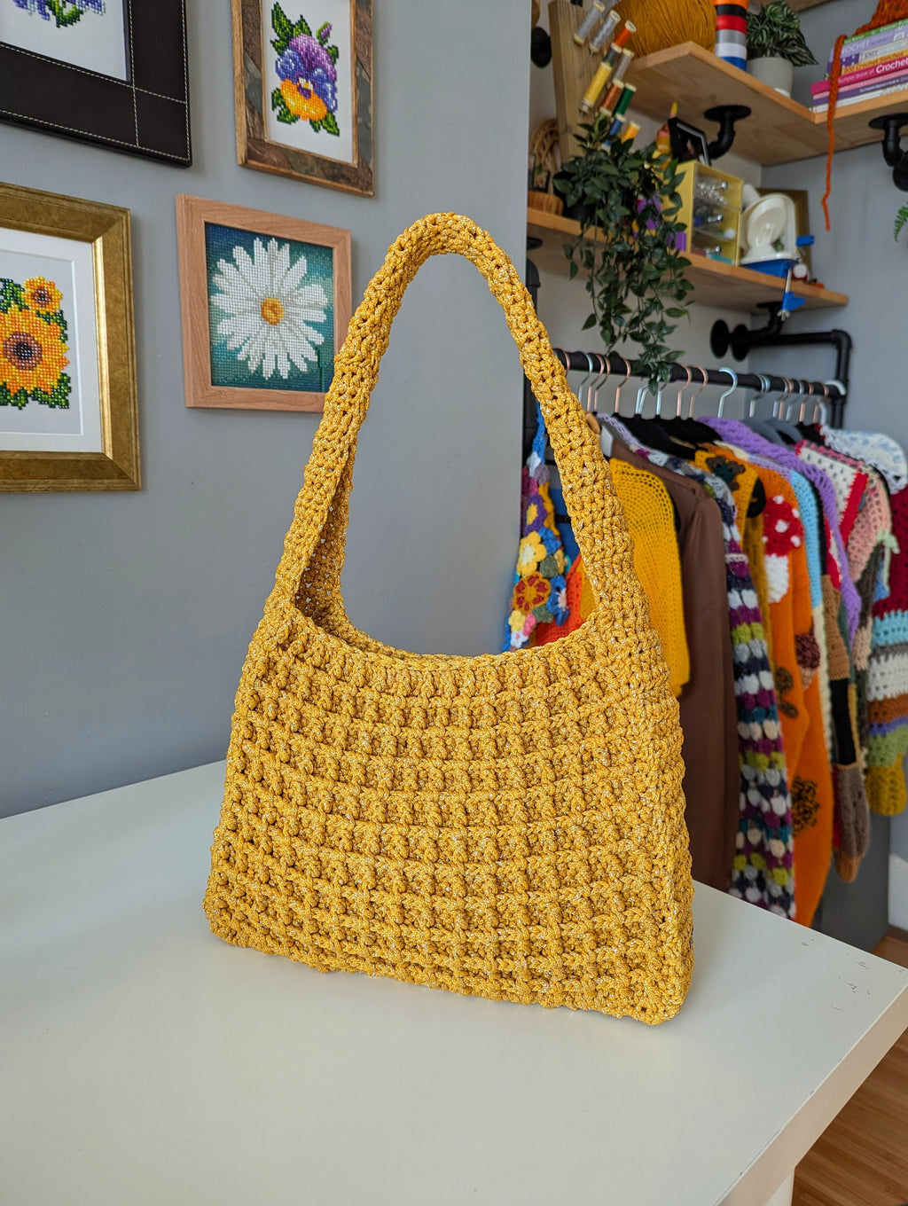 Crochet Shoulder Bag Pattern, Crochet Pattern, Crochet Bag, Sac au Crochet, Bolso de Crochet, Häkelmuster für eine Tasche, Brunaticality