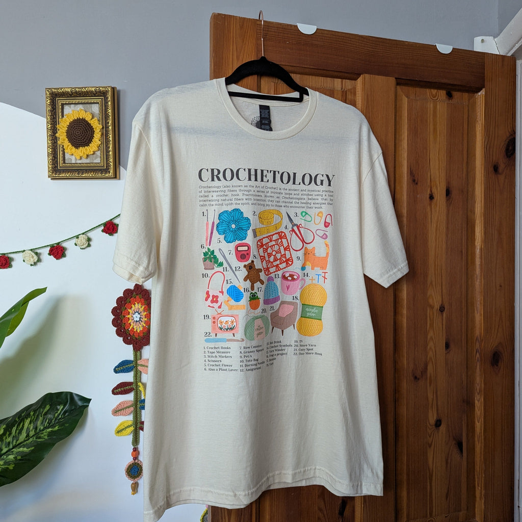 Crochetology T-Shirt - The ultimate tee for crochet lovers and yarn enthusiasts! - Classic Crewneck T-shirt by Brunaticality
