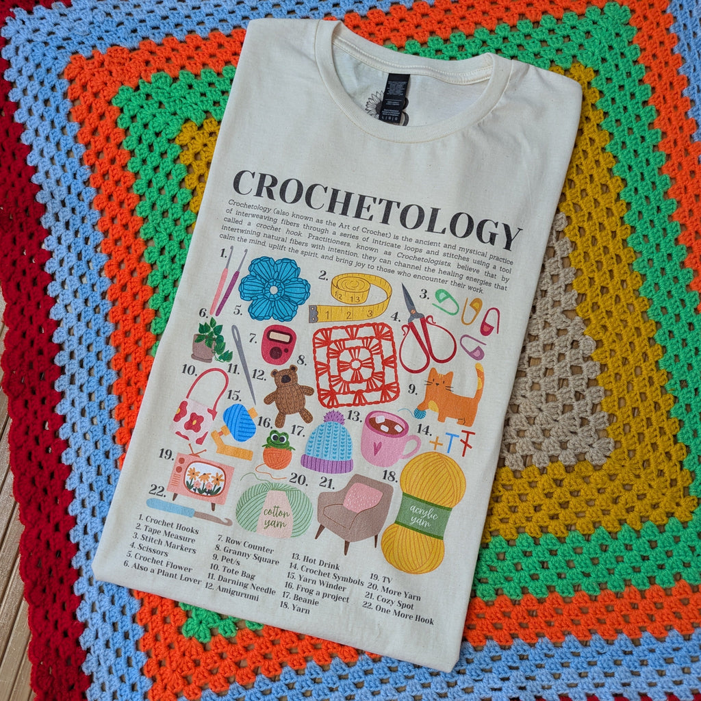Crochetology T-Shirt - The ultimate tee for crochet lovers and yarn enthusiasts! - Classic Crewneck T-shirt by Brunaticality