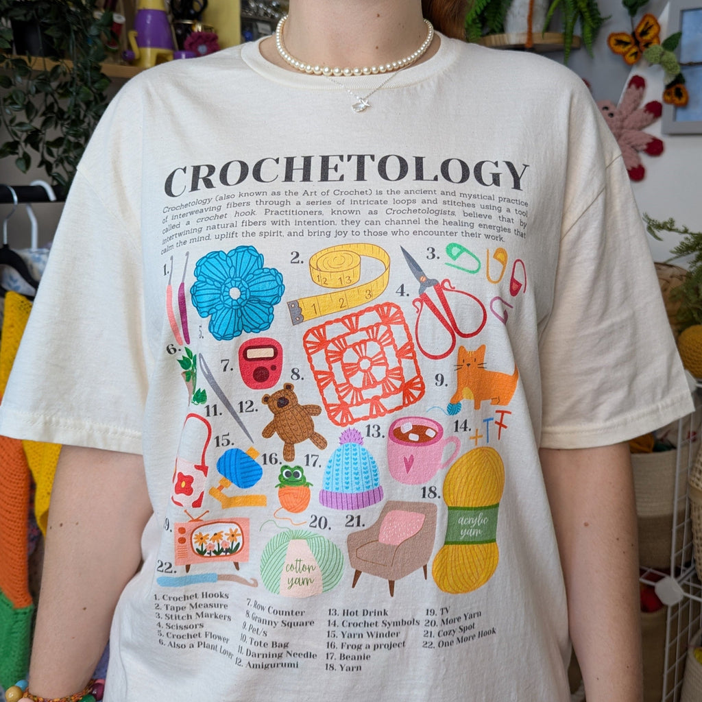 Crochetology T-Shirt - The ultimate tee for crochet lovers and yarn enthusiasts! - Classic Crewneck T-shirt by Brunaticality